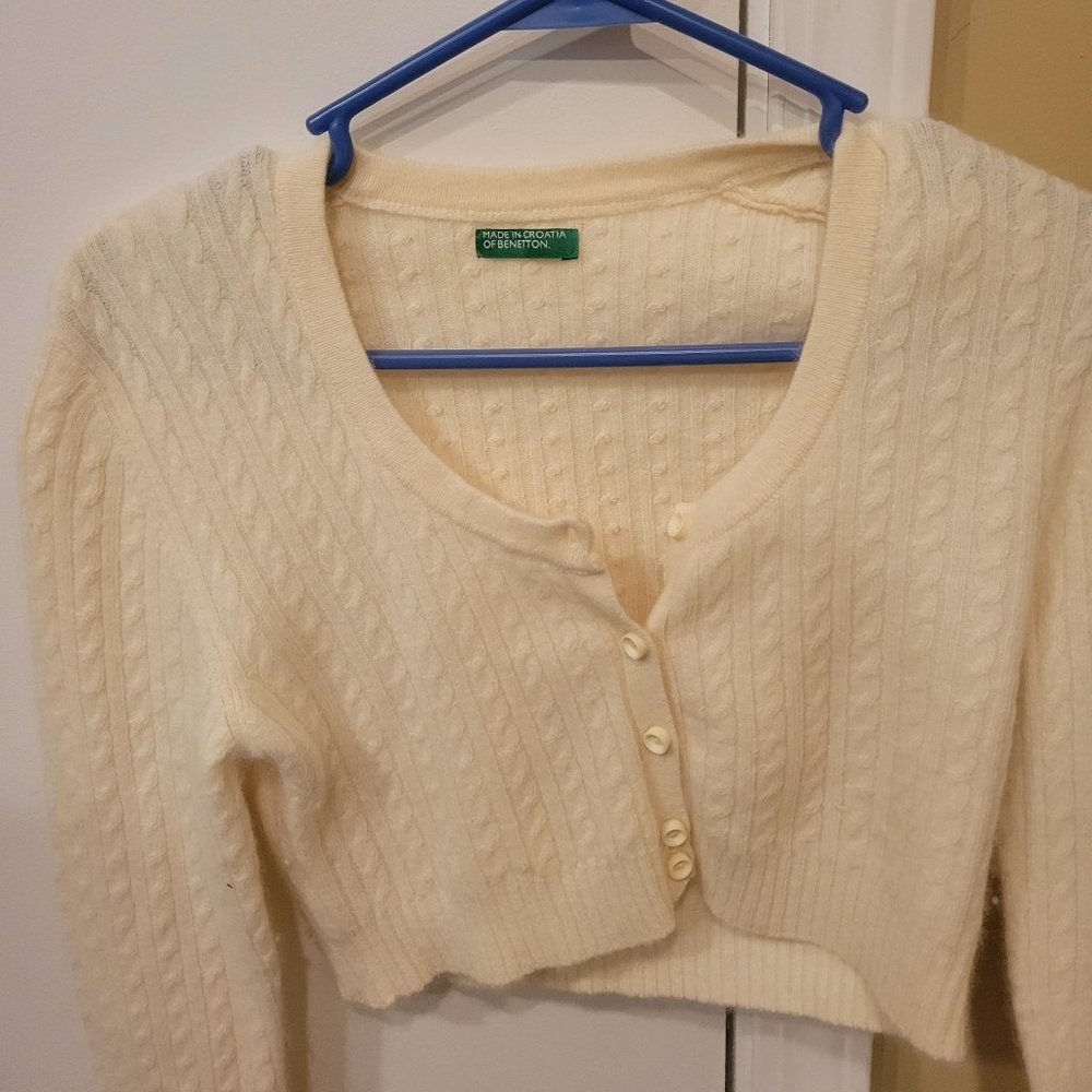 Benetton size Small crop sweater